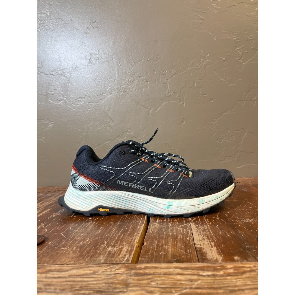 Merrell Moab Flight Trail Running Shoes Womens 8 Black Low Outdoor Trail Vibram